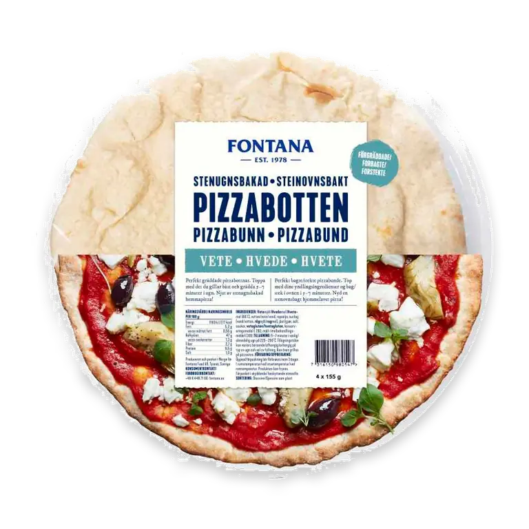 Pizzabotten Stenugnsbakad 4-pack