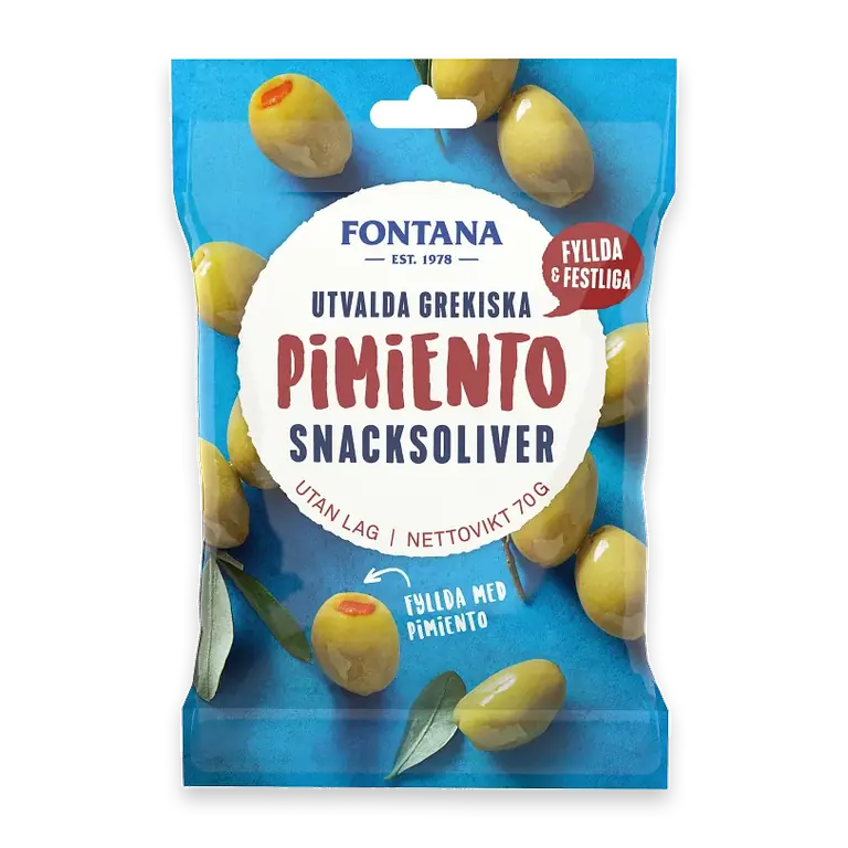 Snacksoliver Pimiento Fyllda 70g