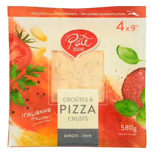 Pizza Dough Italian 4 x 9" Thin 580 g