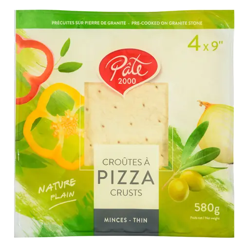 Pizza Dough Thin 4 x 9" Plain 145 g