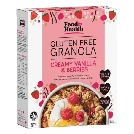 Gluten Free Granola Creamy Vanilla & Berries