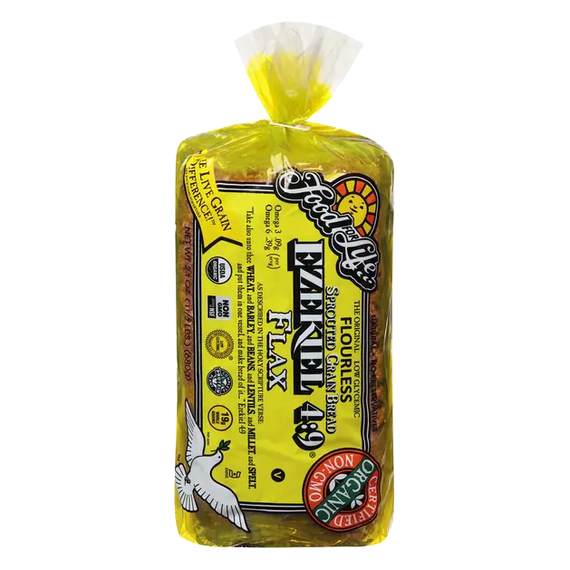 Ezekiel 4:9 Organic Flax Sprouted Grain Bread Sliced Frozen
