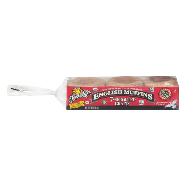 Organic Flourless 7-Sprouted Grains English Muffins - 6 ct