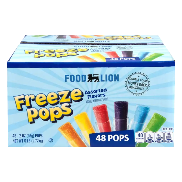 Assorted Flavors Freeze Pops - 48 ct