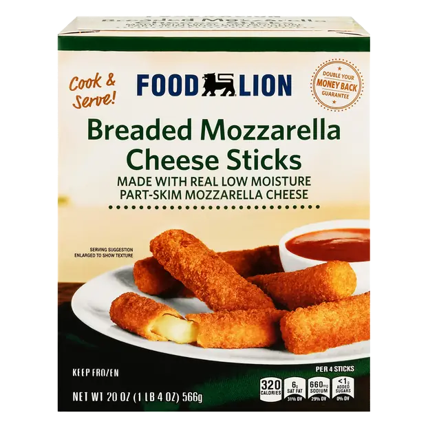 Breaded Mozzarella Cheese Sticks Frozen