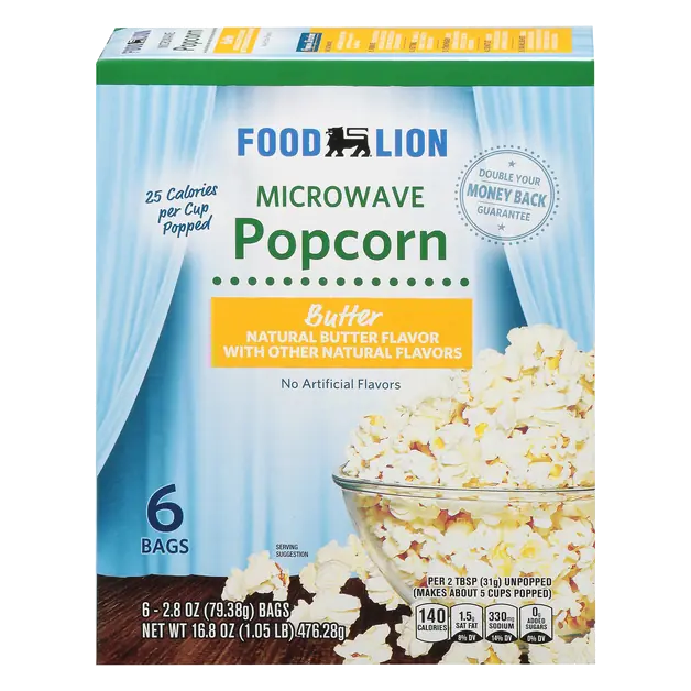 Butter Microwave Popcorn - 6 ct