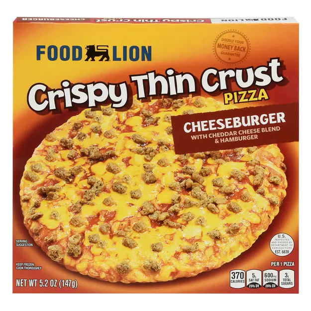 Crispy Thin Crust Cheeseburger Pizza Frozen