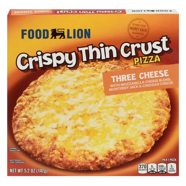 Crispy Thin Crust Three Cheese Pizza Frozen