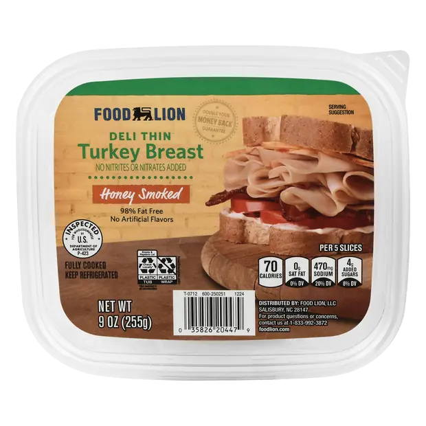 Deli Thin Honey Smoked Turkey Breast Sliced