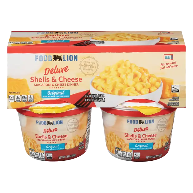 Deluxe Shells & Cheese Dinner Original Cups - 4 ct