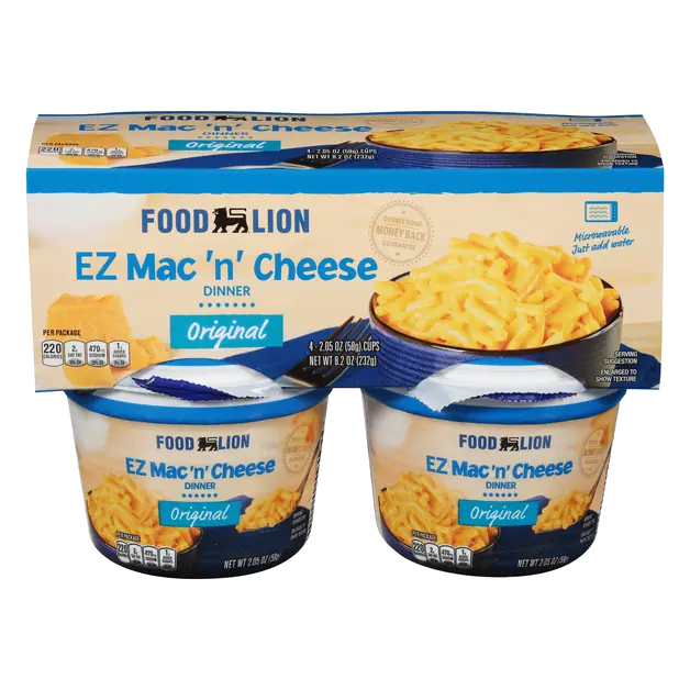 EZ Mac 'n' Cheese Dinner Original Cup - 4 ct