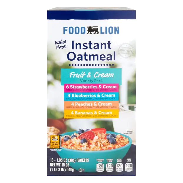 Fruit & Cream Variety Instant Oatmeal Packets - 18 ct