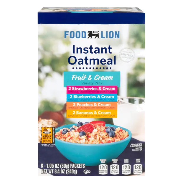 Fruit & Cream Variety Pack Instant Oatmeal - 8 ct