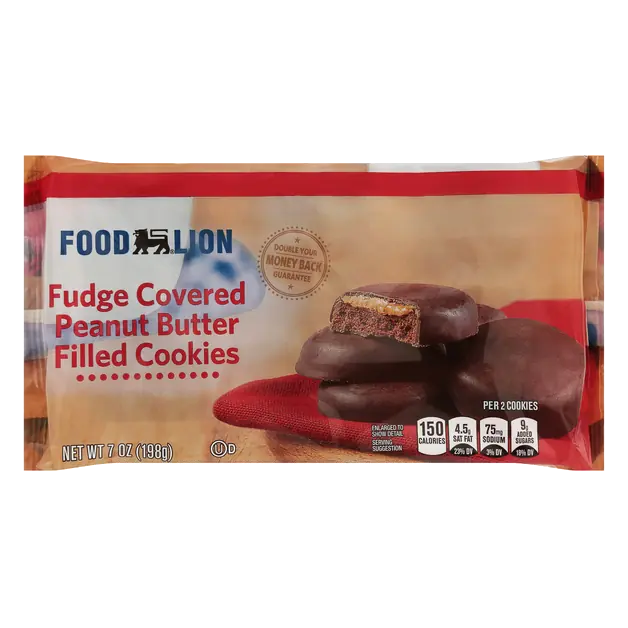 Fudge Covered Peanut Butter Filled Cookies