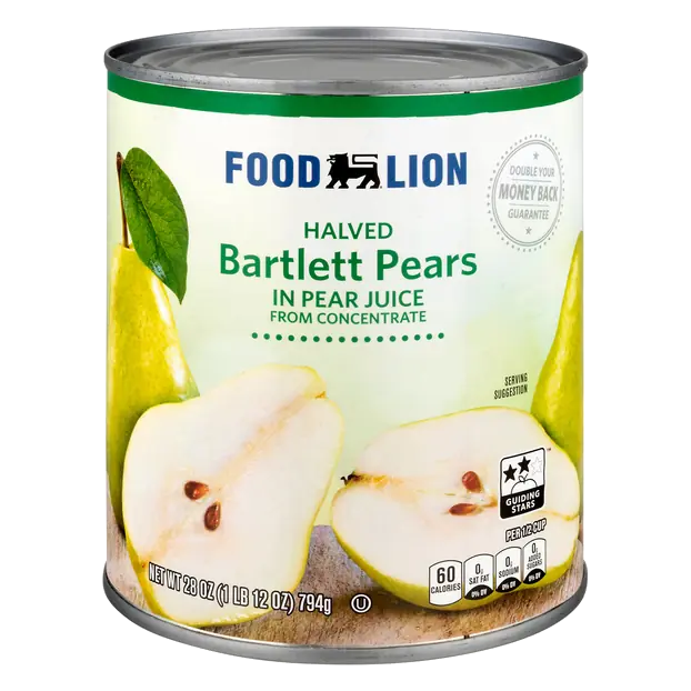 Halved Bartlett Pears in Pear Juice from Concentrate