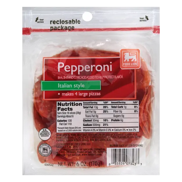Italian Style Pepperoni Slices