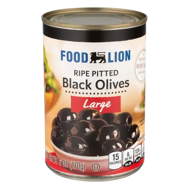 Large Pitted Ripe Black Olives