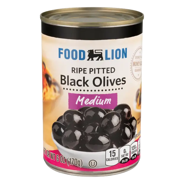 Medium Ripe Pitted Black Olives