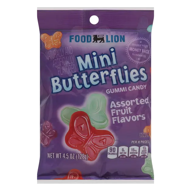 Mini Butterflies Assorted Fruit Flavors Gummi Candy