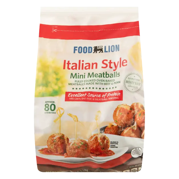 Mini Italian Style Beef & Pork Meatballs Frozen