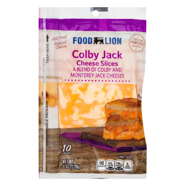 Natural Colby Jack Cheese Slices - 10 ct