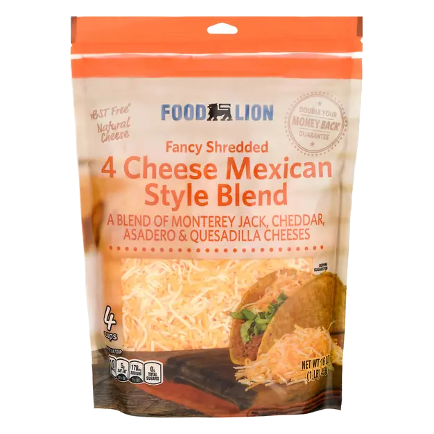 Natural Fancy Shredded Mexican Style 4 Cheese Blend