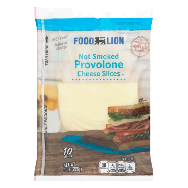Natural Not Smoked Provolone Cheese Slices - 10 ct