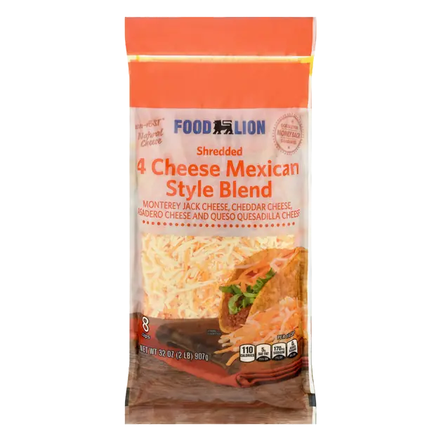 Natural Shredded Mexican Style 4 Cheese Blend