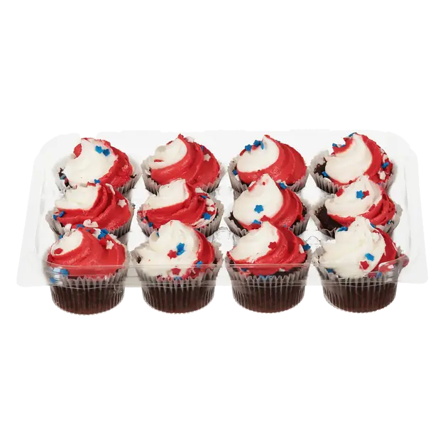 Patriotic Chocolate Cupcakes - 12 ct
