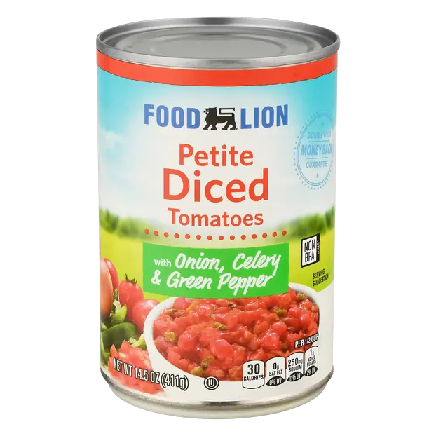 Petite Diced Tomatoes with Onion Celery & Green Pepper