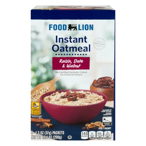 Raisin Date & Walnut Instant Oatmeal - 8 ct