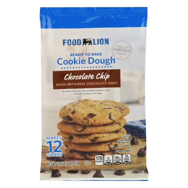 Ready to Bake Chocolate Chip Cookie Dough - 12 ct