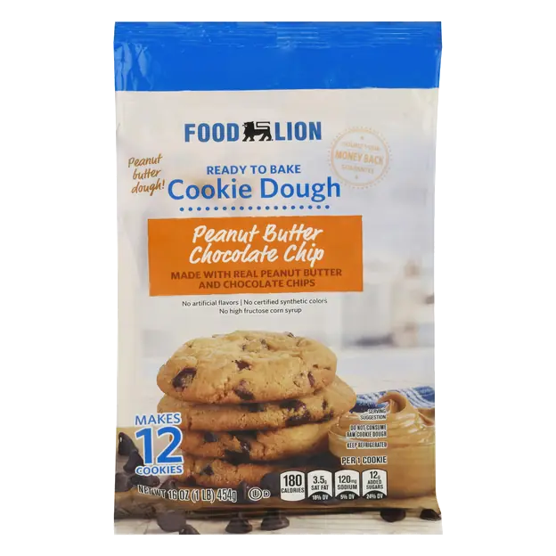 Ready to Bake Peanut Butter Chocolate Chip Cookie Dough - 12 ct
