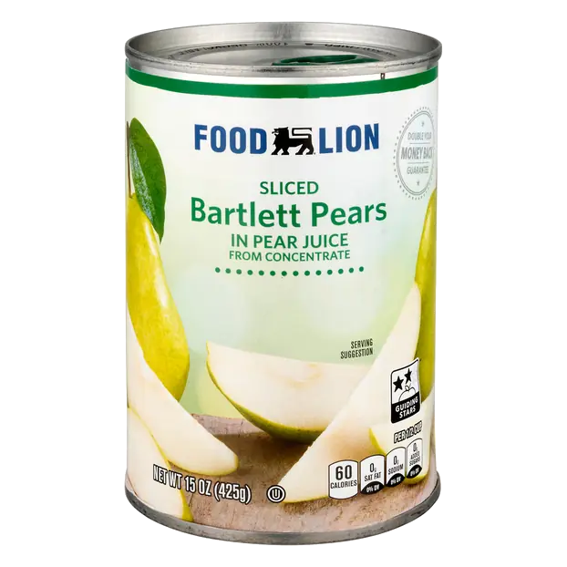 Sliced Bartlett Pears in Pear Juice from Concentrate