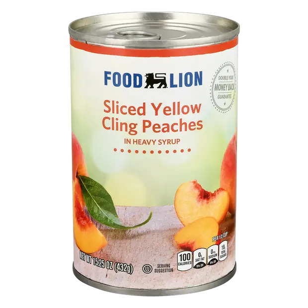 Sliced Yellow Cling Peaches in Heavy Syrup