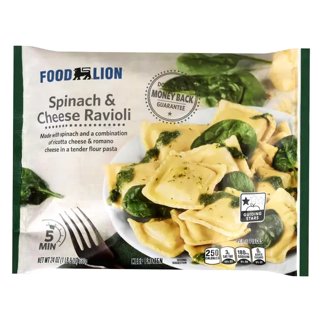 Spinach & Cheese Ravioli Pasta Frozen