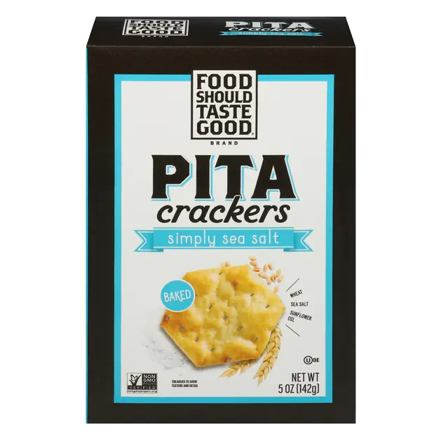 Food Should Taste Good Pita Crackers, Simply Sea Salt