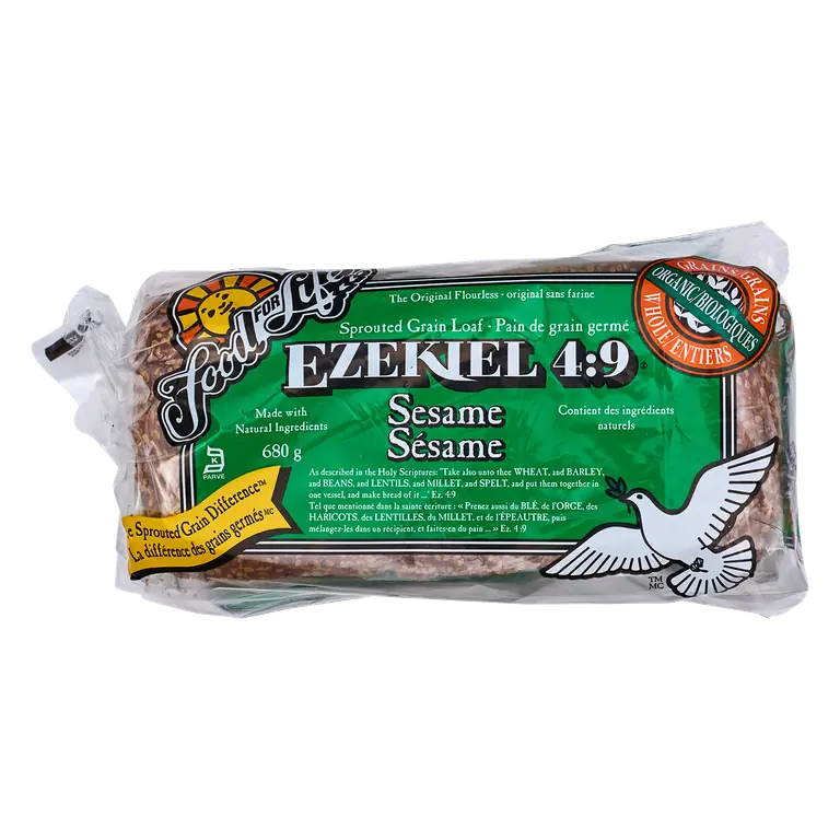 Organic Frozen Sesame Bread Sprouted Grain 680 g