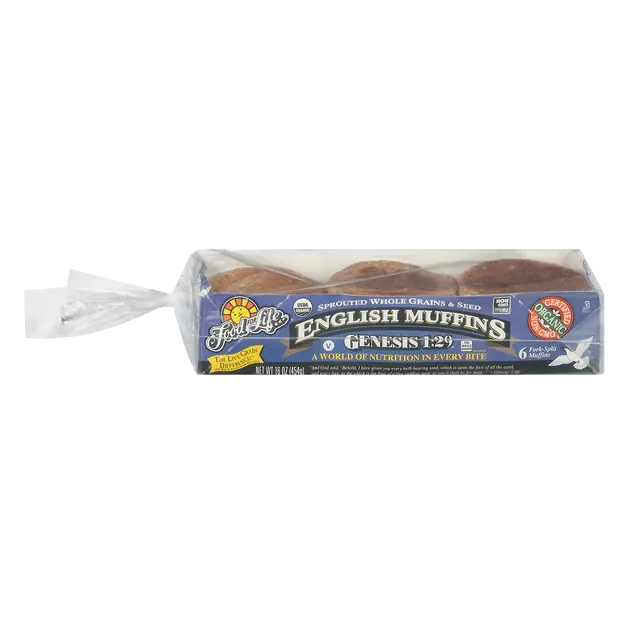 Sprouted Whole Grain & Seed English Muffins