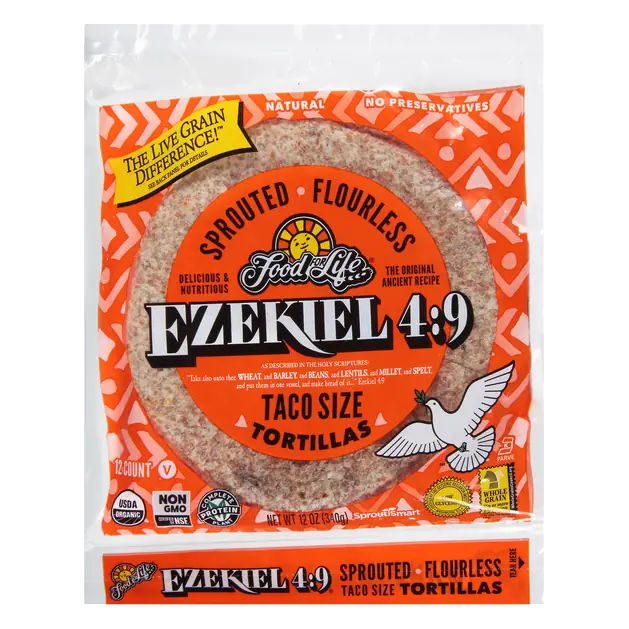 Taco Size Flourless Sprouted Tortillas