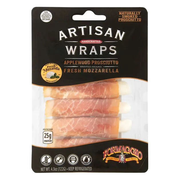 Artisan Wraps Applewood Prosciutto Wrapped Fresh Mozzarella