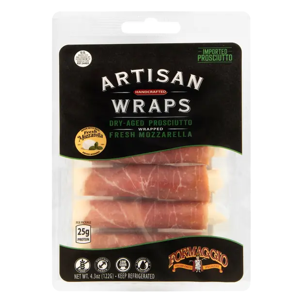 Artisan Wraps Dry-Aged Prosciutto Wrapped Fresh Mozzarella