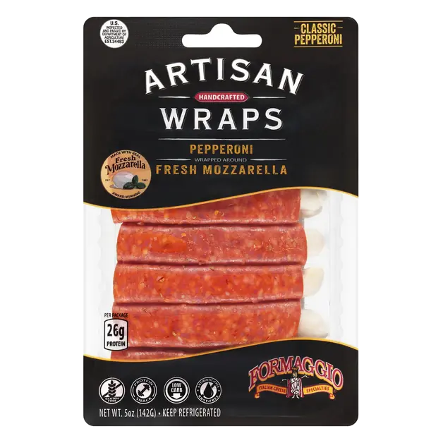 Artisan Wraps Pepperoni Wrapped Fresh Mozzarella