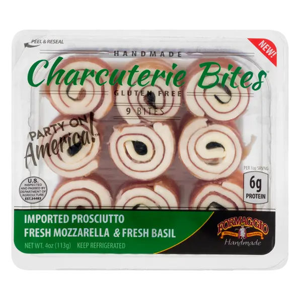 Charcuterie Bites Prosciutto Fresh Mozzarella & Fresh Basil