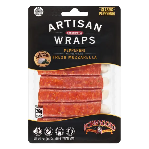 Formaggio Handcrafted Classic Pepperoni Artisan Wraps 5 oz