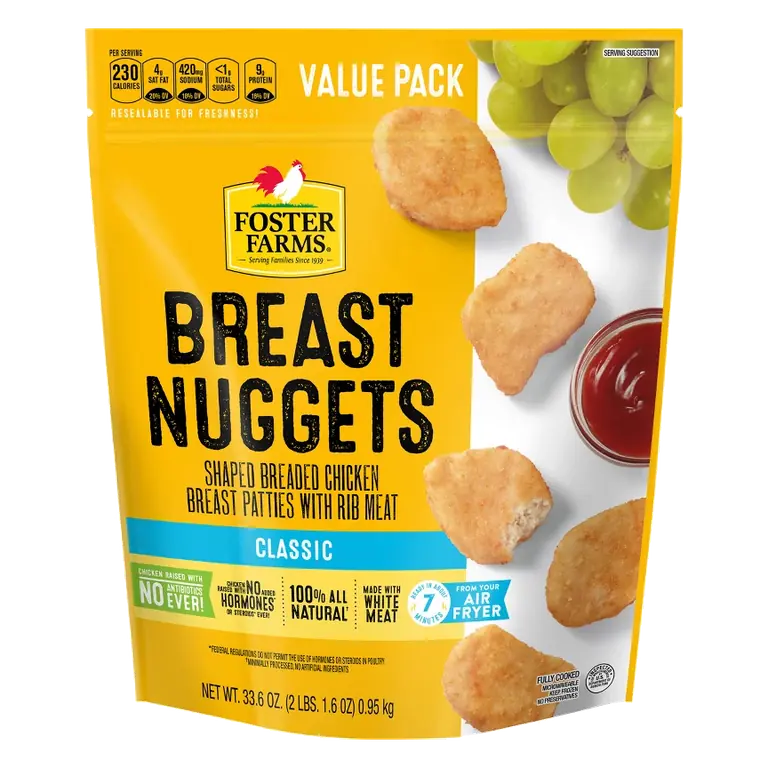 Foster Farms Chicken Breast Nuggets - Frozen - 33.6oz