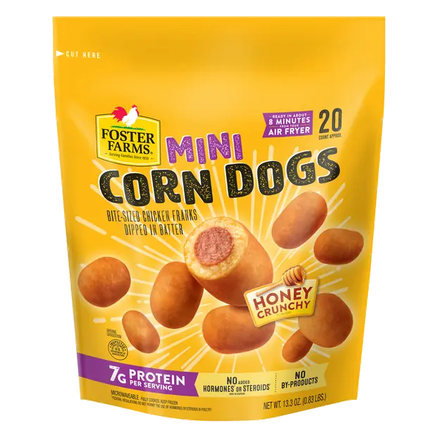 Mini Honey Crunchy Corn Dogs - apx 20 ct Frozen
