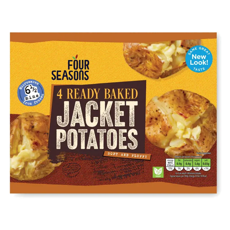 Ready Baked Jacket Potatoes 4 Pack