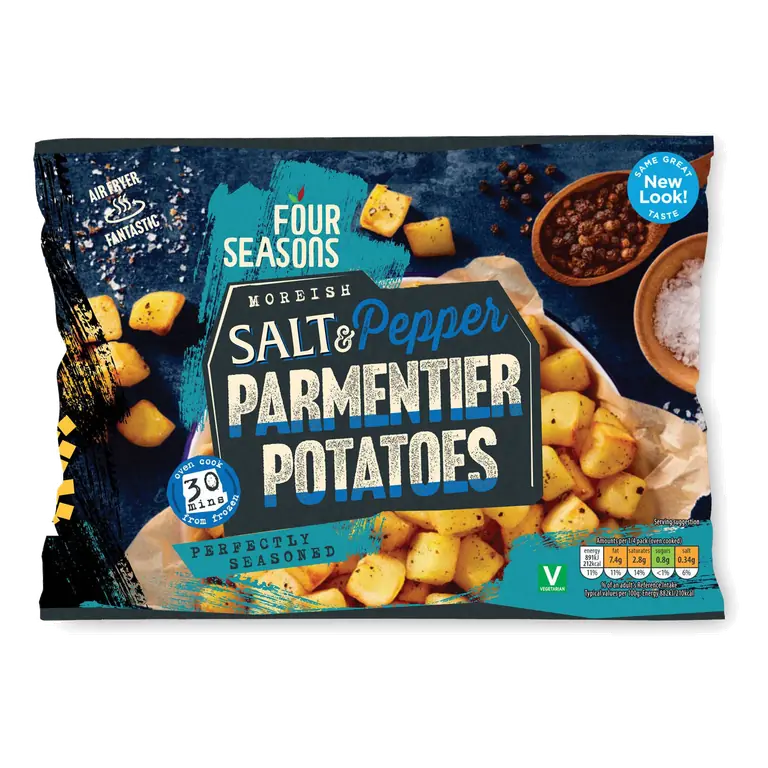 Salt & Pepper Parmentier Potatoes Coated in Butter with Salt & Crushed Black Pepper