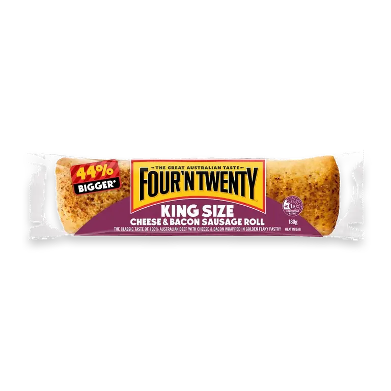 King Size Cheese & Bacon Sausage Roll
